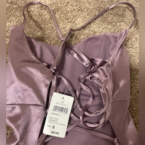 Windsor Satin Sleek Mini Dress - Picture 3 of 3